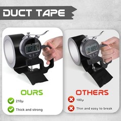 3 Pack Duct Tape 1.89 Inch x 60 Yard Total Heavy Duty 8.27Mil Waterproof Black