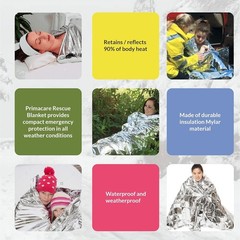 Emergency Thermal Blankets for Outdoor Survival – 10 Count, 52″ x 84″ Silver