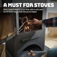 Shop Square Fire Starter Squares 200 Pack – Fireplace Grill BBQ Camping Wood
