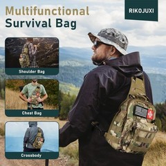Survival Kit with First Aid Supplies and Emergency Gear 262Pcs Crossbody Bag