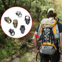 Assorted 12 Pack Charm Metal Skull Beads Paracord Knife Lanyards Outdoor Paracor