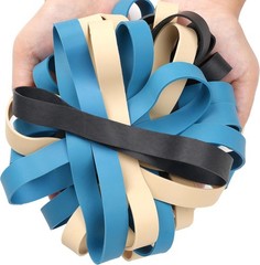Rubber Bands Size#107 Heavy Duty Big Wide rubber band Black,blue,light brown