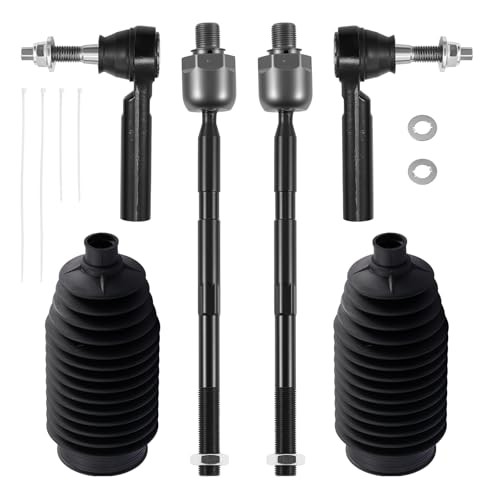 6PC Inner & Outer Tie Rod Kit with Steering Boots for 6pc-EV800572 ES800286