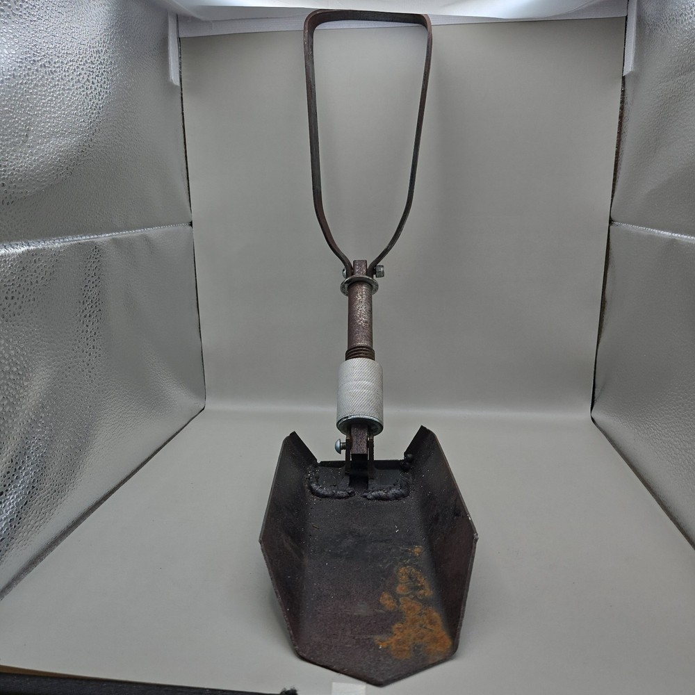 Vintage Collapsible Travel Camping Hiking Shovel 8.5″ Head- Possibly Handmade