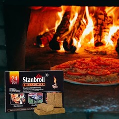 “Stanbroil 24pcs Natural Charcoal Fire Starters Fast Lighting for BBQ Campfire