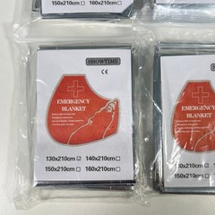 Lot of 6 Showtime Emergency Blankets Waterproof Survival Camping First Aid