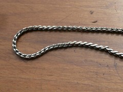 Vtg Metal Whistle w/Cork & Chain Goldsmith No 8 Cincinnati Sports Safety ENGLAND