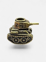 Mini Tank Lanyard Bead Brass EDC Paracord Knife Charm Pendant T29