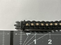 Paracord Bracelet 275 Black With Copper Sparkle Center 7in- Handmade