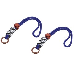 2Pcs Paracord Lanyard Keychain with Spring Ring, Dark Blue