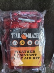 Trail Blazer Waterproof Survival First Aid Kit w/Lanyard Great Stocking Stuffer