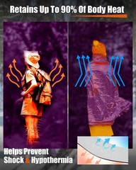 5-Pack Emergency Thermal Blankets, Heavy Duty Mylar Space Blanket with Ultimate