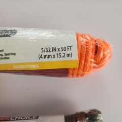 Lot Of 4 Paracords: 2 – 1/8 x 25 Ft (Black), 1 – 5/32 (Neon Orange), 1- 5/32