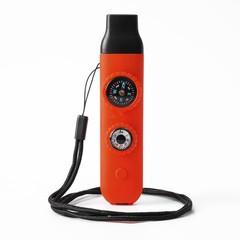 Survival Safety Whistle with Lanyard, Compass, Thermometer for Outdoor Sports