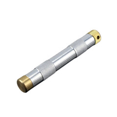 Silver Fire Piston Fire Starter Brass Fire Rod Camping Survival Tool