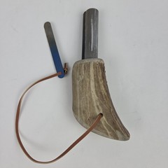 Custom Deer Antler Handle Ferro Rod Fire Starter with Magnesium & Striker