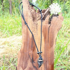 Refining Fire Forge Arrowhead Pendant Outdoor Survival Necklace Fire Starter