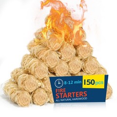 Fire Starter 150Pcs – Extra Long 12min Natural Starters for 150PCS
