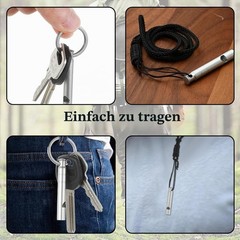 3 Piece Emergency Whistle, Safety Whistle Titanium, Survival Whistle, Signal Whistle…
