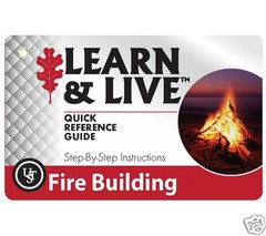 Live learn fire building cards survival tool emergency preparadness tactical UST