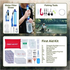 Survival Kit All-in-1 – Emergency Kit with First Aid Kit for Camping, Adventure