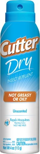 6 Pack Cutter Dry Insect Repellent 10% Deet 4 Oz Each