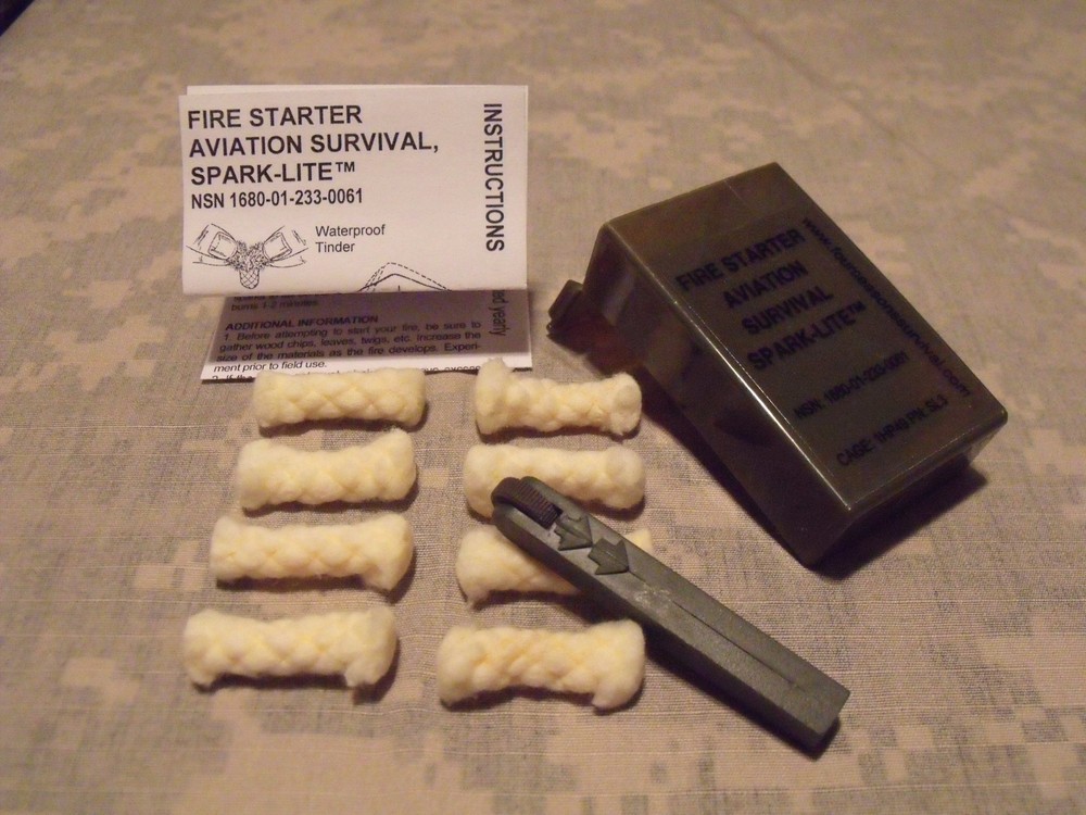 Spark-Lite Aviation/Military Survival Fire Starter Kit, Olive Drab OD