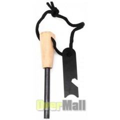 LOT Fire Starter – 3/8″ Thick Ferro Rod with Striker and Paracord Wrist Lanyard