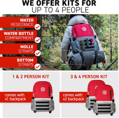 72 HRS Deluxe Emergency Survival Kit – Heavy Duty 72 Hour Bag Survival Kit for E
