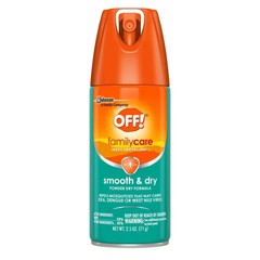 4 OFF! Family Care Smooth & Dry Powder Formula Insect Repellent 2.5oz Travel