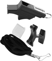 Finger Grip Referee Whistle,Lightweight Detachable Whistle with Lanyard Up to