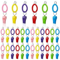 30 Pack Sport Whistles with Bracelet, Bulk Whistle Keychain with Stretchable …