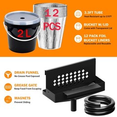 Rear Grease Drainage System for Blackstone Grease Catcher Upgrade,Grease Buck…