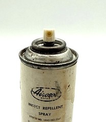 RARE Vintage Original Airosol Insect Repellent Spray Metal Can & Cap Collectable