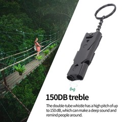 Survival Whistle, Emergency Survival Double Tubes Whistle 150dB Survival Keyc…