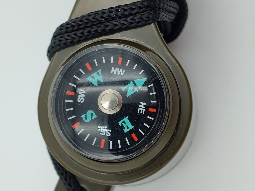 ✅📸Compass Temperature Multi-use Gauge Pocket Whistle Sizeable Tactic Hiking📏👀