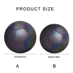 Size 4, 5 Glowing Reflective Football In/Outdoor School Training Soccer Balls