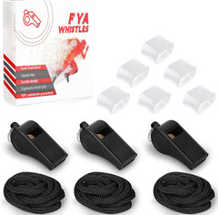 Whistle with Lanyard and Mouth Grip, Super Loud Sports Whistles, Perfect for Coa