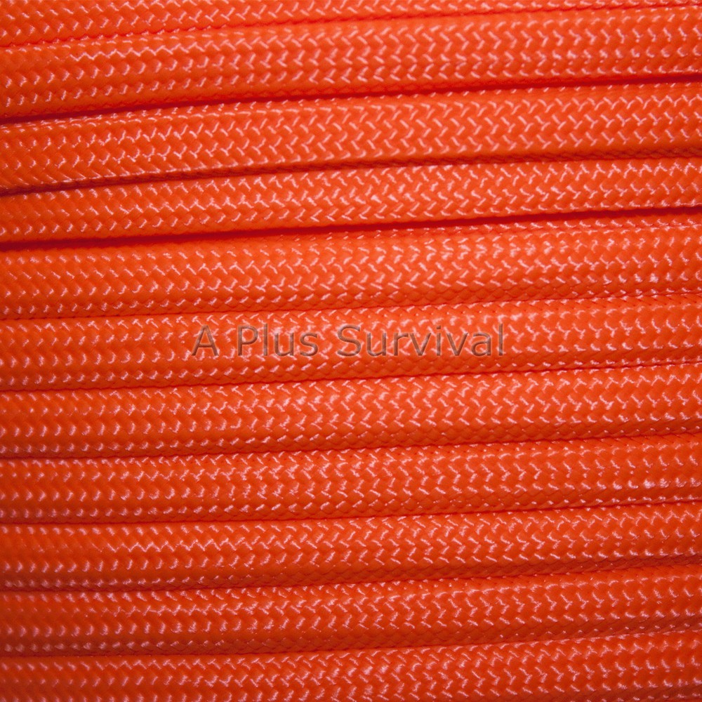 Neon Orange Paracord 50 Feet 550 lb 7 Strand Emergency Survival Bracelet