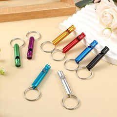 200Pcs Aluminum Emergency Whistle Keychain Multicolor Bulk