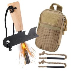 Fire Starter Survival Tool, Fire Starter Kit Includes Magnesium Rod, Steel