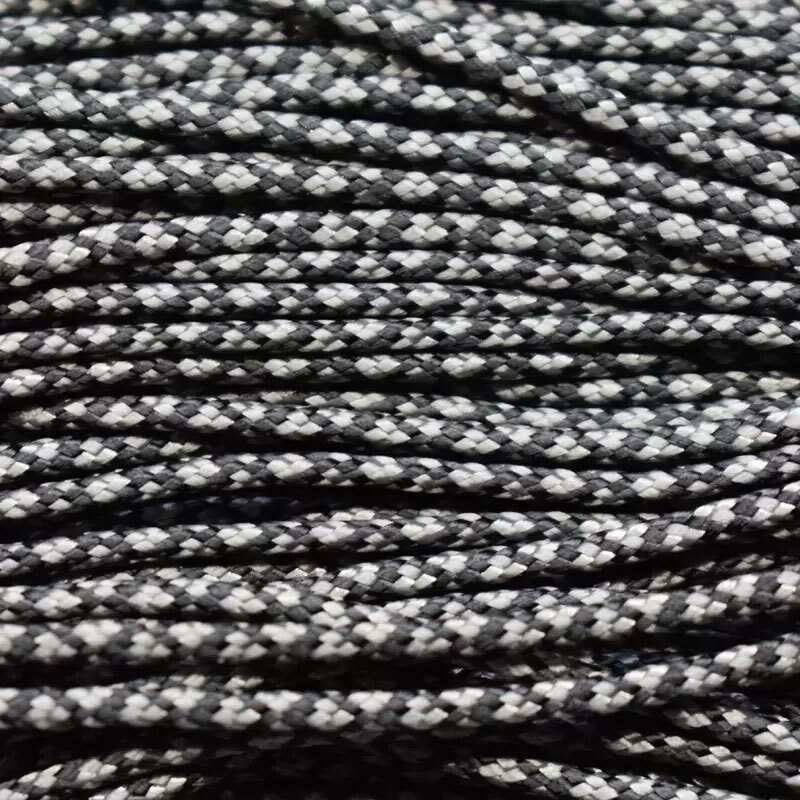 95 Cord (Type 1) Paracord Black With Charcoal Diamonds 100 FT USA MADE & SELLER