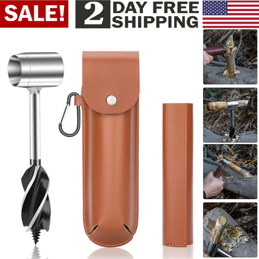 Hand Auger Wrench Outdoor Drill Survival Gear Jungle Camping Kits for Bushcraft