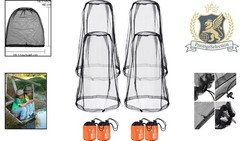 Portable 4-Pack Mosquito Protection Nets for Travel & Outdoor Adventures