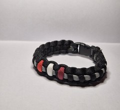 Elegant Paracord Bracelet 18-19cm (Black, Grey, Bordeaux, White) Handmade