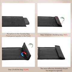 2 Pack Military Grade Faraday Bags for Smartphones | Signal Blocking; Magnetic
