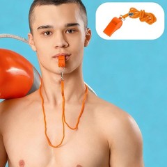 2 Packs Whistle for Coaches, Loud Clear Crisp Referee Whistle Orange Whistle