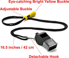 12 Packs Sports Whistles with Lanyard, for Coaches, Referees and Officials