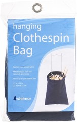 Whitmor Hanging Clothespin Bag Navy CLOTHESPIN BAG, Blue