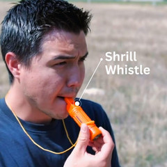 5 in 1 Survival Whistle. Compass, Whistle, Water-Resistant Container, Signal Mir